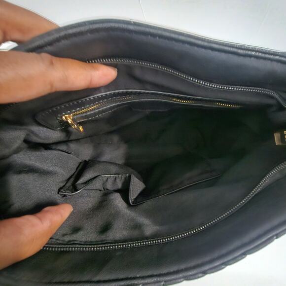 Bebe Black Quilted Shoulder Bag - Picture 6 of 8